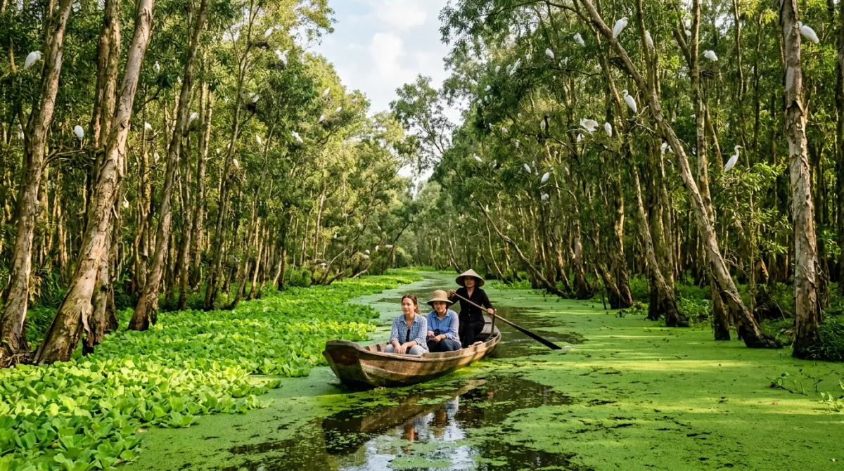 Thuê Xe Đi An Giang Miếu Bà Chúa Xứ Rừng Tràm Trà Sư