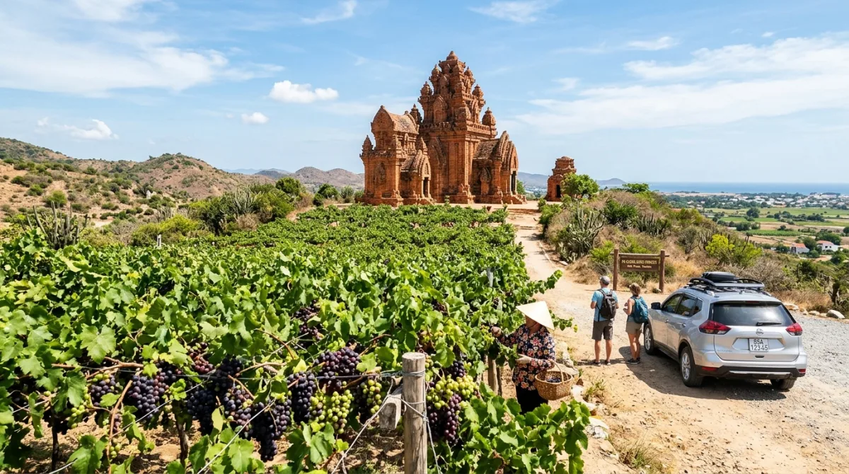 Thuê Xe Đi Phan Rang Tháp Chàm Vườn Nho Ninh Thuận Trọn Gói