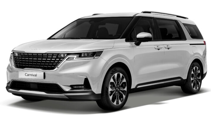 Xe Carnival sang trọng đón khách tại sảnh sân Golf.